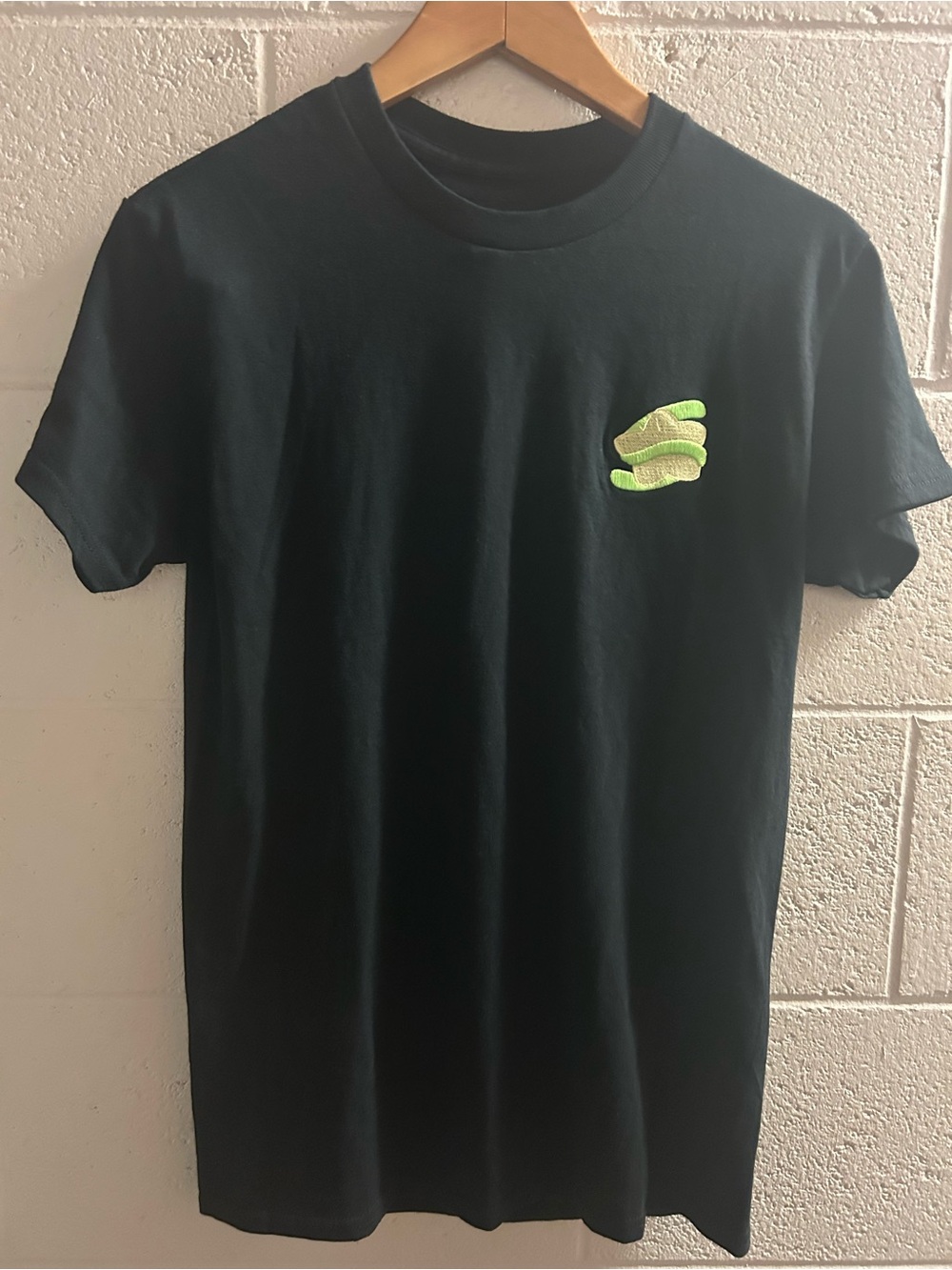 Sykkuno Black Embroidered Logo Crew Neck Short Sleeve T-Shirt